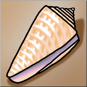Clip Art: Seashells: Cone Shell Color
