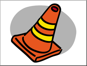 Clip Art: Basic Words: Cone Color Unlabeled