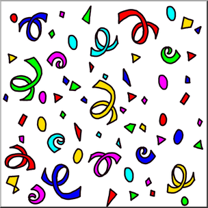Clip Art: New Year Confetti Color 1