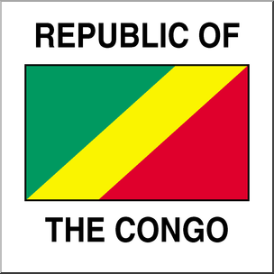 Clip Art: Flags: Congo Color