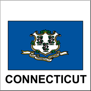 Clip Art: Flags: Connecticut Color
