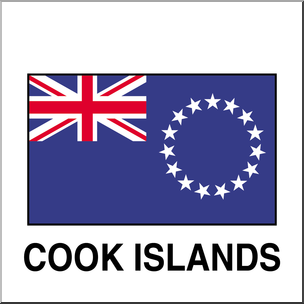 Clip Art: Flags: Cook Islands Color