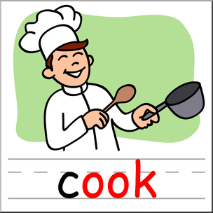 Clip Art: basic Words: -ook Phonics: Cook Color