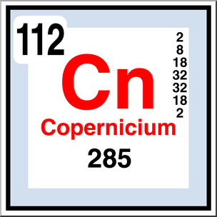 Clip Art: Elements: Copernicium COlor
