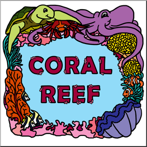 Clip Art: Biome Icons: Coral Reef Color