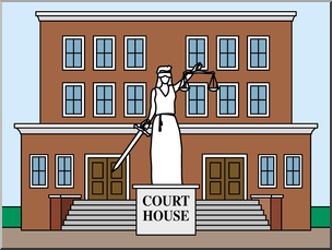 Clip Art: Buildings: Court House Color