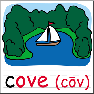 Clip Art: Basic Words: -ove Phonics: Cove Color