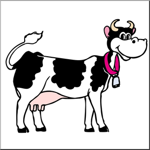 Clip Art: Cartoon Cow Color