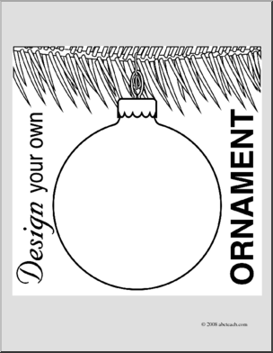 Clip Art: DYO Ornament (coloring page)