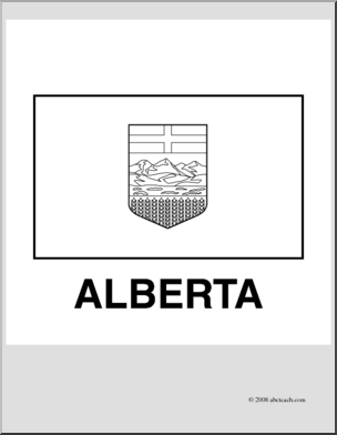 Clip Art: Flags: Alberta (coloring page)