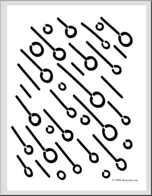 Clip Art: Basic Words: Hail (coloring page)