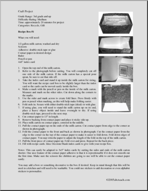 Craft: Recipe Box (elem/ upper elem)