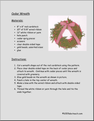 Craft: Cedar Wreath