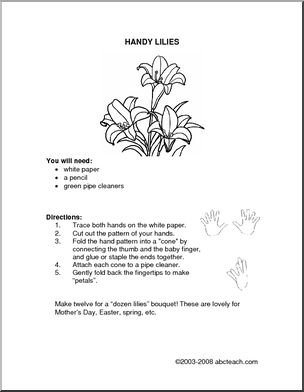 Craft: Handy Lilies (primary)