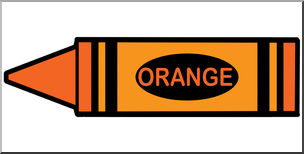 Clip Art: Crayon Orange Color