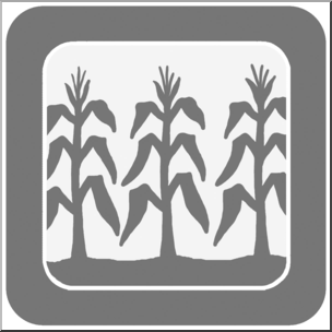 Clip Art: Natural Resources: Crops Grayscale Unlabeled