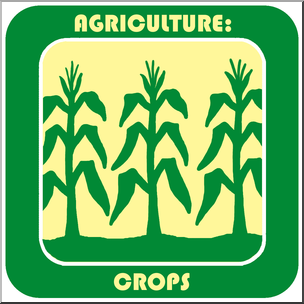 Clip Art: Natural Resources: Crops Color Labeled