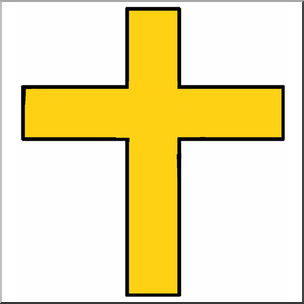 Clip Art: Religious: Cross Color