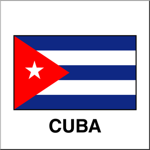 Clip Art: Flags: Cuba Color