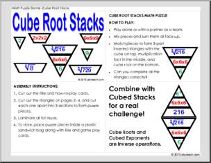 Math Puzzle: Cube Root Stacks