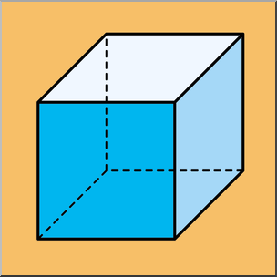 Clip Art: 3D Solids: Cube Color