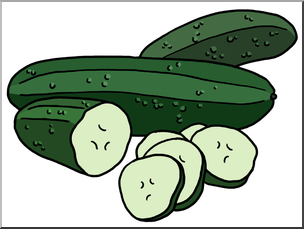 Clip Art: Cucumbers Color