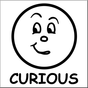 Clip Art: English: Curious B&W