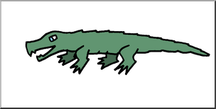 Clip Art: Cute Alligator Color