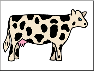 Clip Art: Cute Cow Color