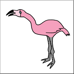 Clip Art: Cute Flamingo Color
