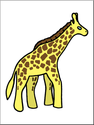 Clip Art: Cute Giraffe Color