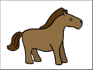 Clip Art: Cute Horse Color