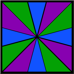 Clip Art: Color Wheels: Color Wheel 2 Cool Color