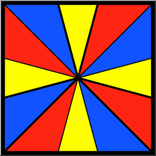 Clip Art: Color Wheels: Color Wheel 2 Primary Color
