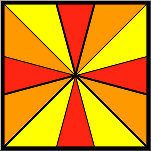 Clip Art: Color Wheels: Color Wheel 2 Warm Color
