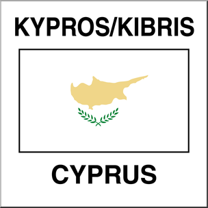 Clip Art: Flags: Cyprus Color