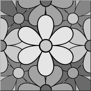 Clip Art: Daisies Grayscale