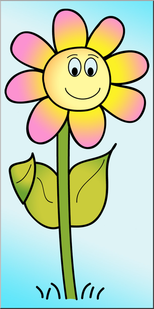 Clip Art: Smiling Daisy Color1