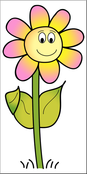 Clip Art: Smiling Daisy Color 2