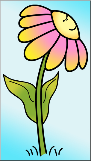 Clip Art: Sunning Daisy Color 1