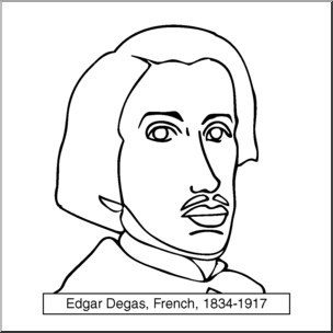 Clip Art: Artists: Edgar Degas B&W