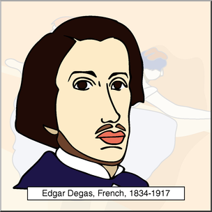 Clip Art: Artists: Edgar Degas Color