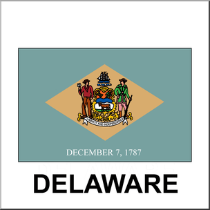 Clip Art: Flags: Delaware Color