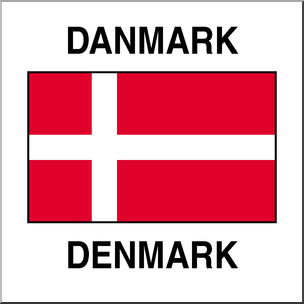 Clip Art: Flags: Denmark Color