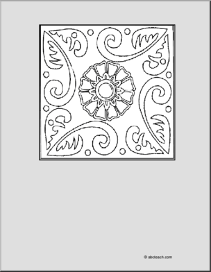 Coloring Page: Spring Design (1)
