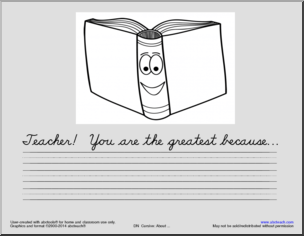 Writing Prompt: Teacher Appreciation – You are the greatest because…