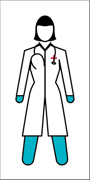 Clip Art: People: Doctor/Nurse (female) Color