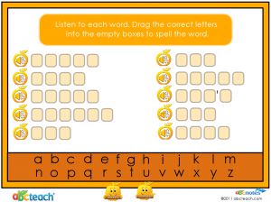 Interactive: Notebook: Phonics: Dolch Set 3: Spelling (with audio)