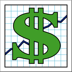 Clip Art: Money: Dollar Sign 1 Color 1