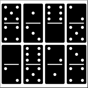 Clip Art: Dominos 2 B&W